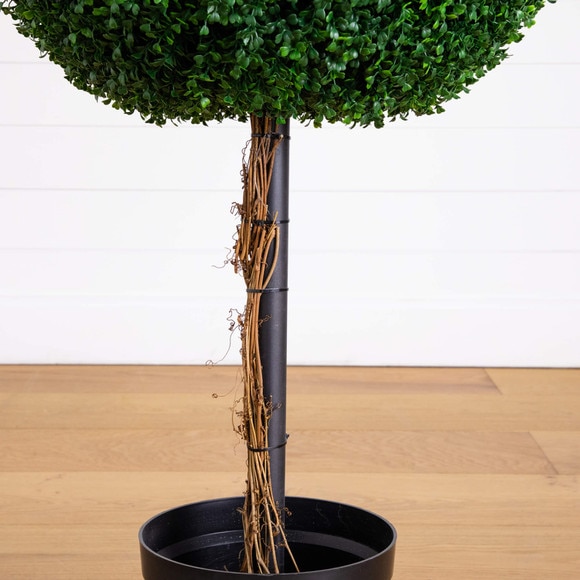 8-ft UV Resistant Artificial Triple Ball Boxwood Topiary Tree Indoor/Outdoor - SKU #T5323 - 4