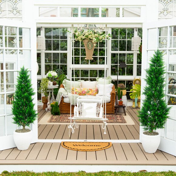 4-ft UV Resistant Artificial Cypress Tower Tree Indoor/Outdoor - SKU #T5326 - 6