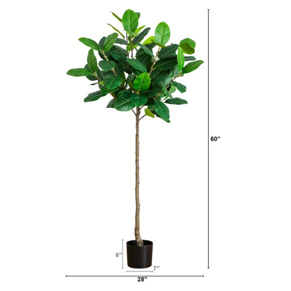 5-ft Artificial Petite Audrey Ficust Tree - SKU #T5336 - 1