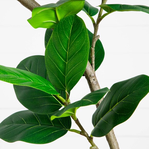 7-ft Artificial Curved Trunk Audrey Ficus Tree - SKU #T5337 - 2
