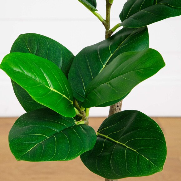 7-ft Artificial Curved Trunk Audrey Ficus Tree - SKU #T5337 - 3
