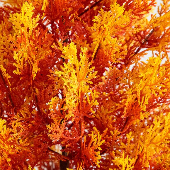 5-ft UV Resistant Autumn Artificial Fall Cedar Tree Indoor/Outdoor - SKU #T5340 - 2