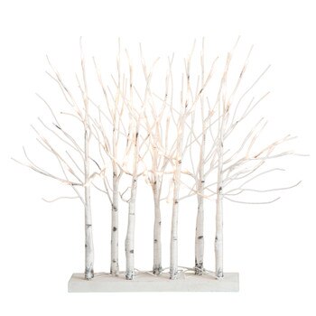 2-Ft Pre-Lit Artificial White Birch Centerpiece with 84 LED Lights - SKU #T5353