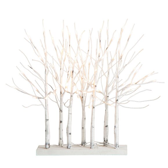 2-Ft Pre-Lit Artificial White Birch Centerpiece with 84 LED Lights - SKU #T5353