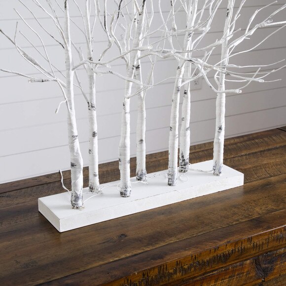 2-Ft Pre-Lit Artificial White Birch Centerpiece with 84 LED Lights - SKU #T5353 - 5