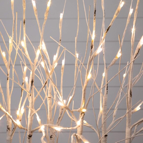 2-Ft Pre-Lit Artificial White Birch Centerpiece with 84 LED Lights - SKU #T5353 - 7