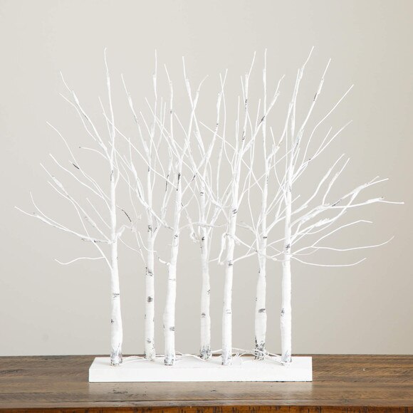 2-Ft Pre-Lit Artificial White Birch Centerpiece with 84 LED Lights - SKU #T5353 - 9