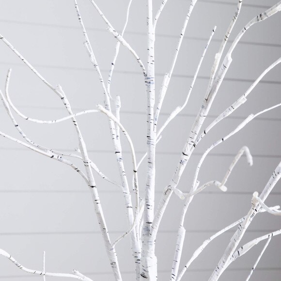 4-ft 5-ft 6-ft Pre-Lit Artificial White Birch Trees- Set of 3 - SKU #T5354 - 7