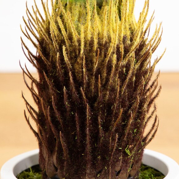 30-in UV Resistant Artificial Cycas Palm Tree in White Decorative Planter Indoor/Outdoor - SKU #T5355 - 4