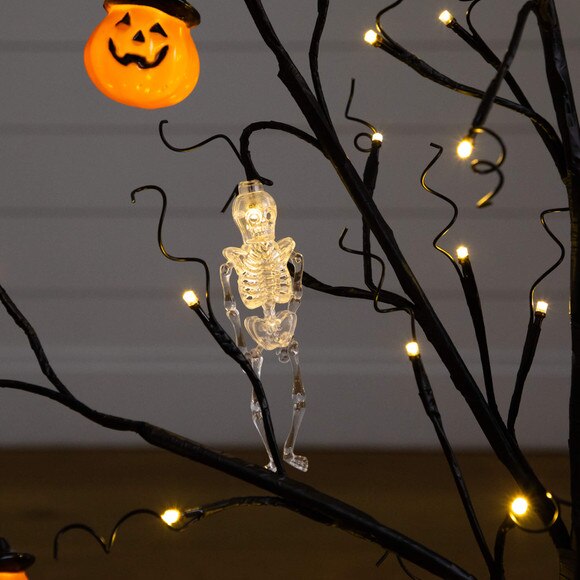 3-ft Pre-Lit Artificial Halloween Pumpkins and Skulls Ornament Tree with 48 Warm White LED Lights - SKU #T5363 - 10