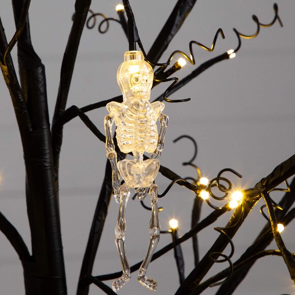 5-ft Pre-Lit Artificial Halloween Pumpkins and Skulls Ornament Tree with 72 Warm White LED Lights - SKU #T5365 - 5