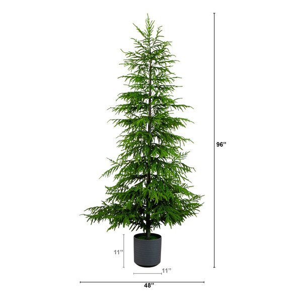 8-ft Artificial Real Touch Norfolk Island Pine Christmas Tree with Natural Look - SKU #T5372 - 1