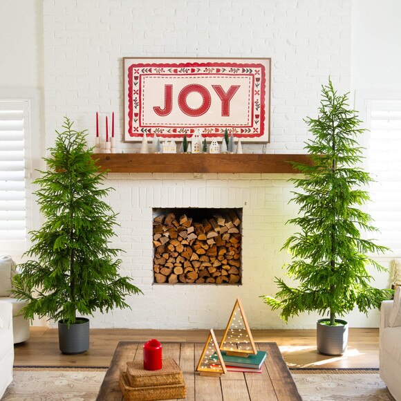 8-ft Artificial Real Touch Norfolk Island Pine Christmas Tree with Natural Look - SKU #T5372 - 6