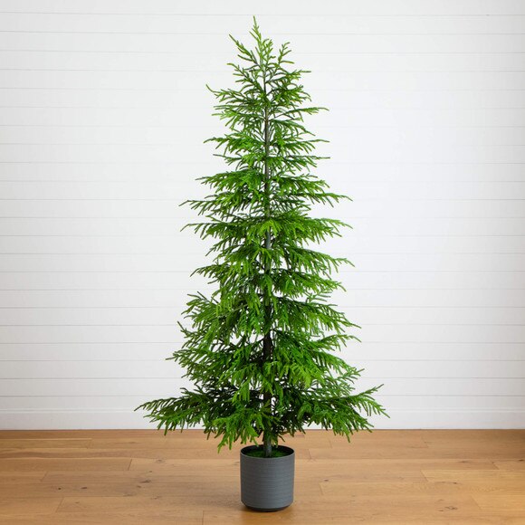 8-ft Artificial Real Touch Norfolk Island Pine Christmas Tree with Natural Look - SKU #T5372 - 9