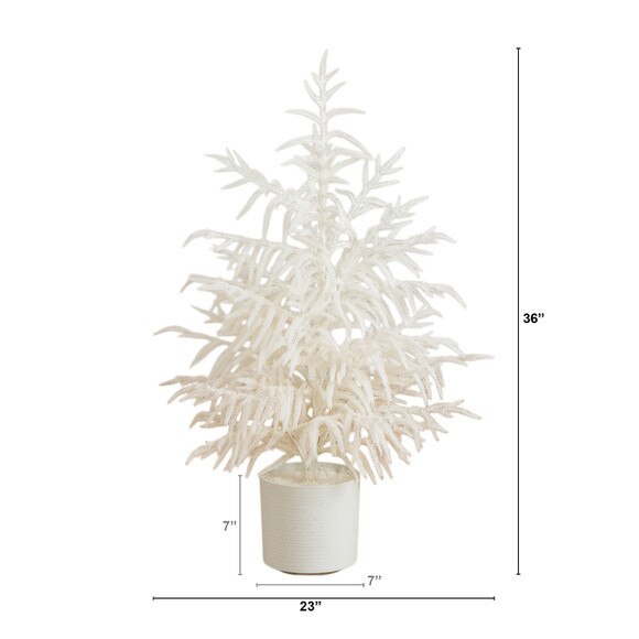 3-ft Artificial Real Touch White Norfolk Island Pine Christmas Tree with Natural Look - SKU #T5373 - 1