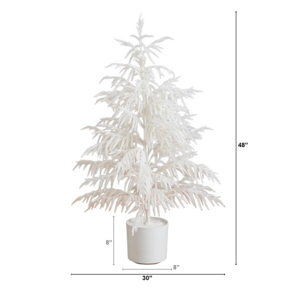 4-ft Artificial Real Touch White Norfolk Island Pine Christmas Tree with Natural Look - SKU #T5374 - 1