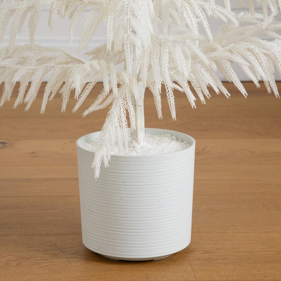 4-ft Artificial Real Touch White Norfolk Island Pine Christmas Tree with Natural Look - SKU #T5374 - 3