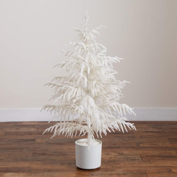 4-ft Artificial Real Touch White Norfolk Island Pine Christmas Tree with Natural Look - SKU #T5374 - 5