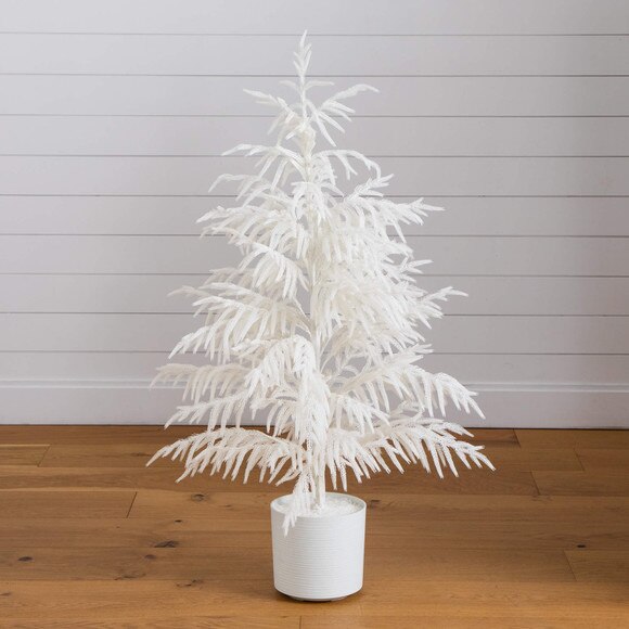 4-ft Artificial Real Touch White Norfolk Island Pine Christmas Tree with Natural Look - SKU #T5374 - 6