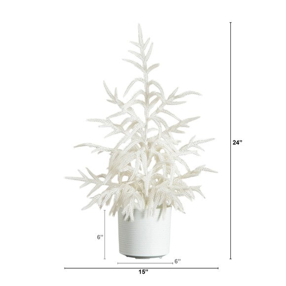 2-ft Artificial Real Touch White Norfolk Island Pine Christmas Tree with Natural Look - SKU #T5376 - 1