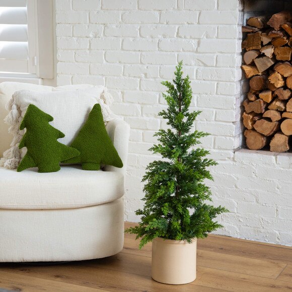 3-ft Artificial Cypress Topiary Christmas Tree - SKU #T5380 - 4