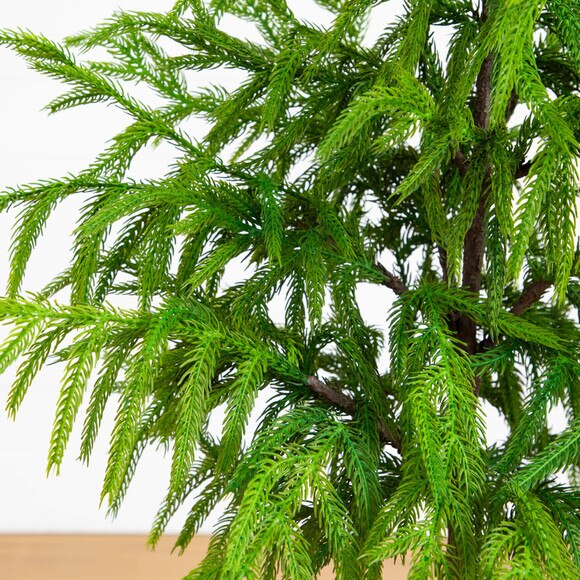 3-ft Artificial Real Touch Norfolk Island Pine in Metal Tin Planter with Natural Look - SKU #T5384 - 2