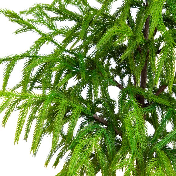 3-ft Artificial Real Touch Norfolk Island Pine in Metal Tin Planter with Natural Look - SKU #T5384 - 3