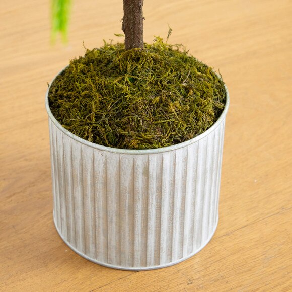 3-ft Artificial Real Touch Norfolk Island Pine in Metal Tin Planter with Natural Look - SKU #T5384 - 4