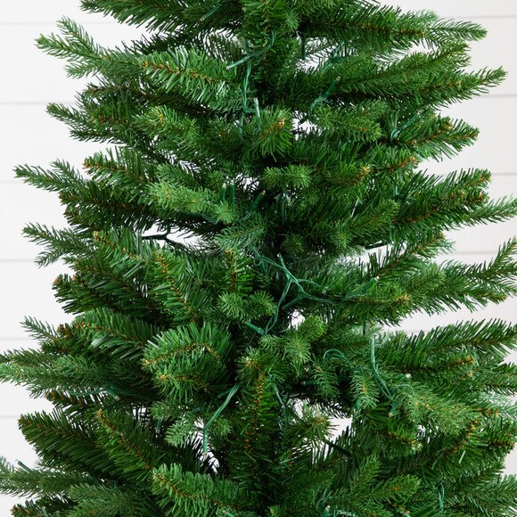 4.5-ft Pre-Lit Artificial Christmas Tree in Decorative Planter with 60 Clear LED Lights - SKU #T5390 - 5