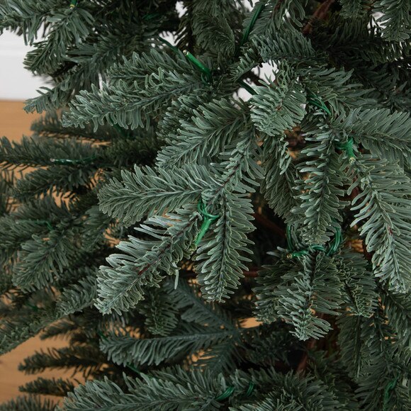 6-ft Pre-Lit Artificial Pine Christmas Tree in Round Black Decorative Planter with 60 Warm White LED Lights - SKU #T5391 - 2