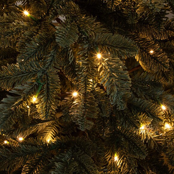 6-ft Pre-Lit Artificial Pine Christmas Tree in Round Black Decorative Planter with 60 Warm White LED Lights - SKU #T5391 - 3
