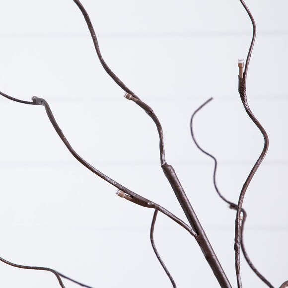 3-ft 5-ft 6-ft Artificial Brown Birch Trees with Warm White LED Lights - Set of 3 - SKU #T5395 - 1