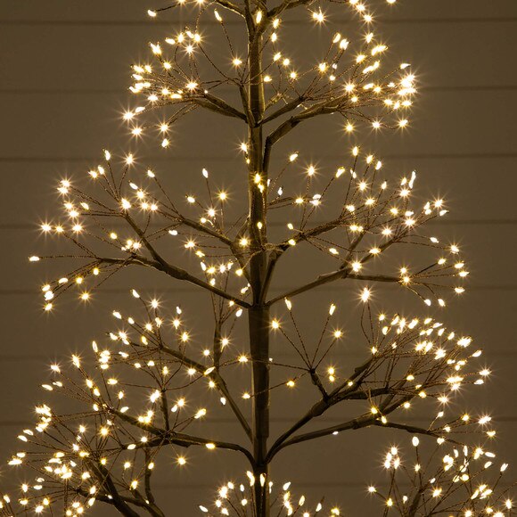 4-ft Pre-Lit Artificial Halloween Black Starburst Tree with 800 Fairy Warm White LED Lights - SKU #T5409 - 3