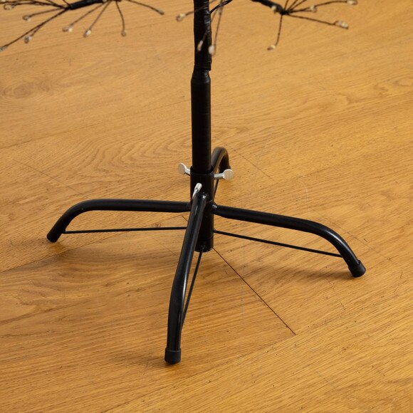 4-ft Pre-Lit Artificial Halloween Black Starburst Tree with 800 Fairy Warm White LED Lights - SKU #T5409 - 6