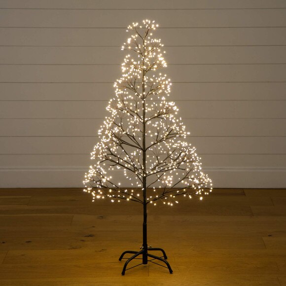 4-ft Pre-Lit Artificial Halloween Black Starburst Tree with 800 Fairy Warm White LED Lights - SKU #T5409 - 10