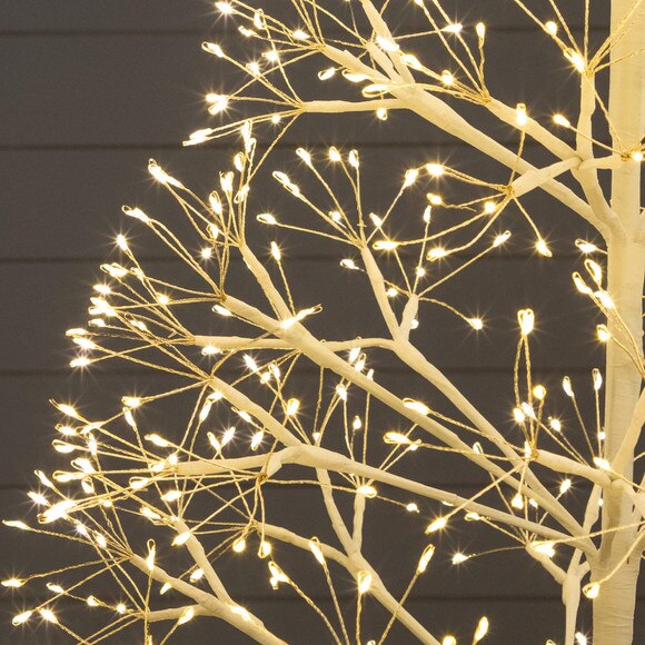 4-ft Pre-Lit Artificial White Starburst Tree with 800 Fairy Warm White LED Lights - SKU #T5411 - 3
