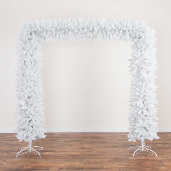 8-ft Artificial Holiday White Christmas Pine Archway - SKU #T5426 - 7