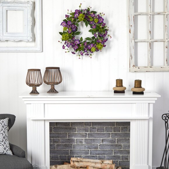 20 Morning Glory Artificial Wreath - SKU #W1134 - 3