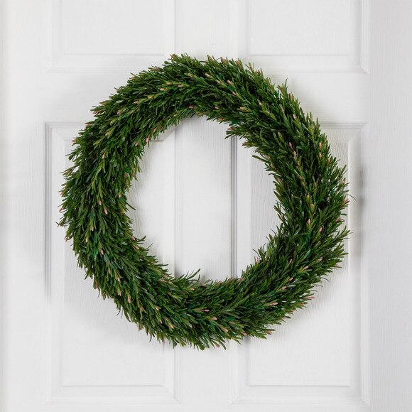 24 UV Resistant Rosemary Artificial Wreath Indoor/Outdoor - SKU #W1378 - 4