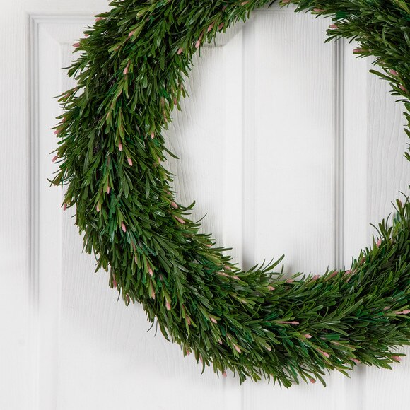 24 UV Resistant Rosemary Artificial Wreath Indoor/Outdoor - SKU #W1378 - 5