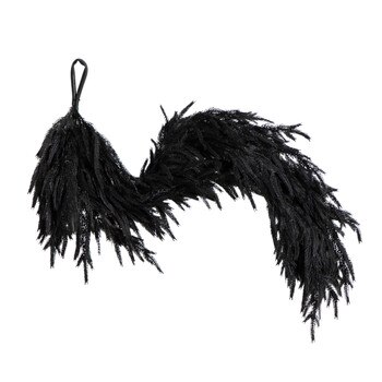4-ft Artificial Real Touch Halloween Black Norfolk Island Pine Garland with Natural Look - SKU #W1381
