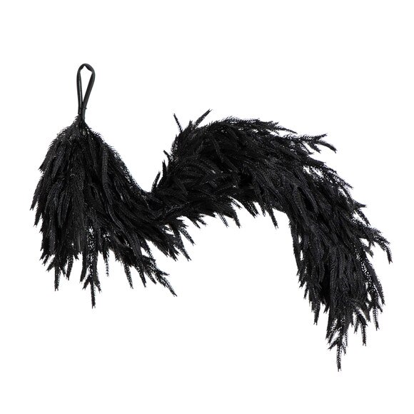 4-ft Artificial Real Touch Halloween Black Norfolk Island Pine Garland with Natural Look - SKU #W1381