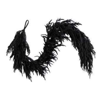 6-ft Artificial Real Touch Halloween Black Norfolk Island Pine Garland with Natural Look - SKU #W1382