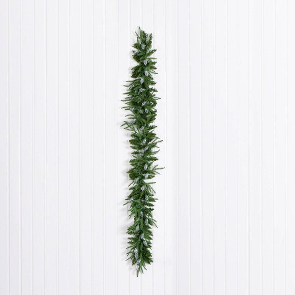 6-ft Pre-Lit Artificial Luxembourg Pine Christmas Garland with 35 Multicolored Traditional Bulb LED Lights - SKU #W1384 - 6
