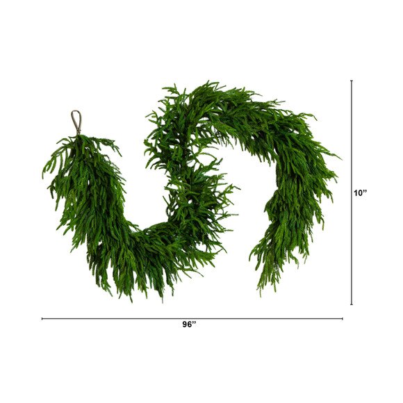 8-ft Artificial Real Touch Norfolk Island Pine Garland with Natural Look - SKU #W1395 - 1