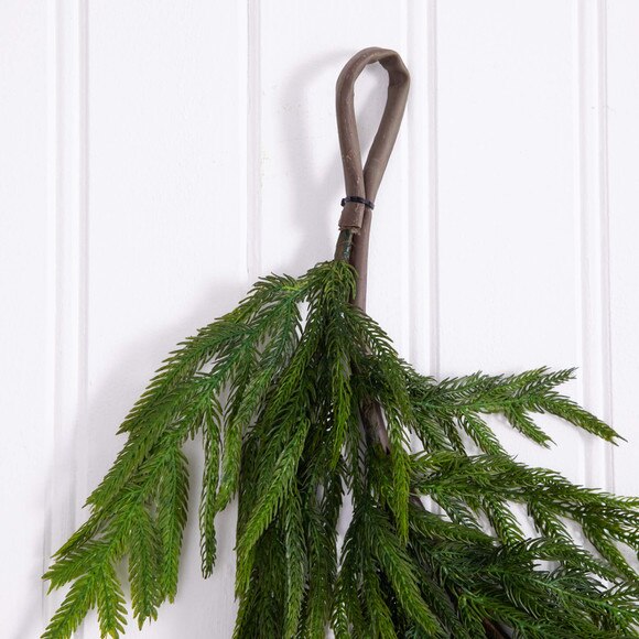 8-ft Artificial Real Touch Norfolk Island Pine Garland with Natural Look - SKU #W1395 - 4