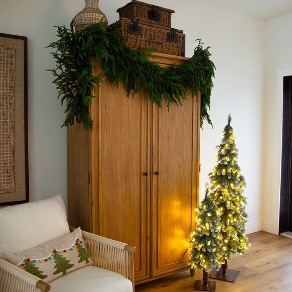 8-ft Artificial Real Touch Norfolk Island Pine Garland with Natural Look - SKU #W1395 - 6