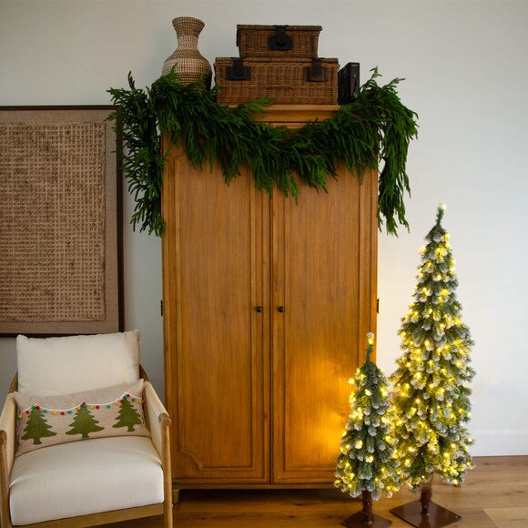 8-ft Artificial Real Touch Norfolk Island Pine Garland with Natural Look - SKU #W1395 - 7