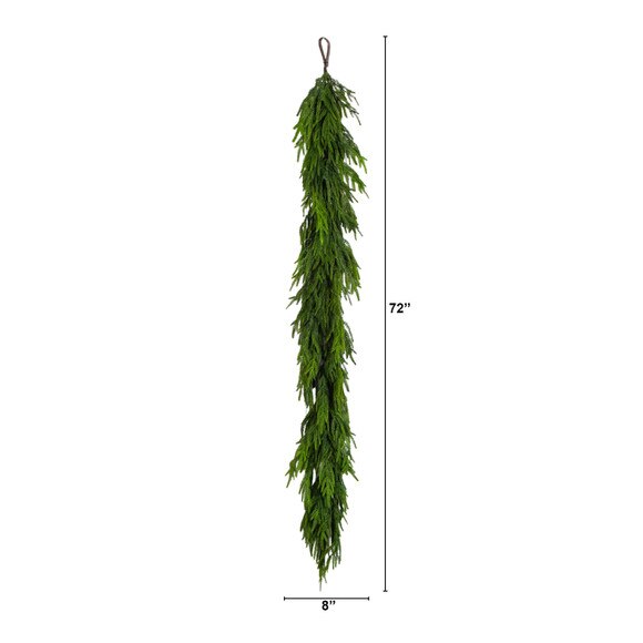 6-ft Artificial Real Touch Norfolk Island Pine Garland with Natural Look - SKU #W1398 - 1