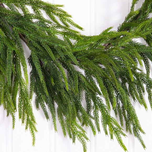 6-ft Artificial Real Touch Norfolk Island Pine Garland with Natural Look - SKU #W1398 - 3